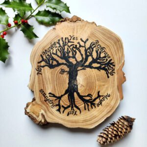Pendelbord levensboom Acaciahout