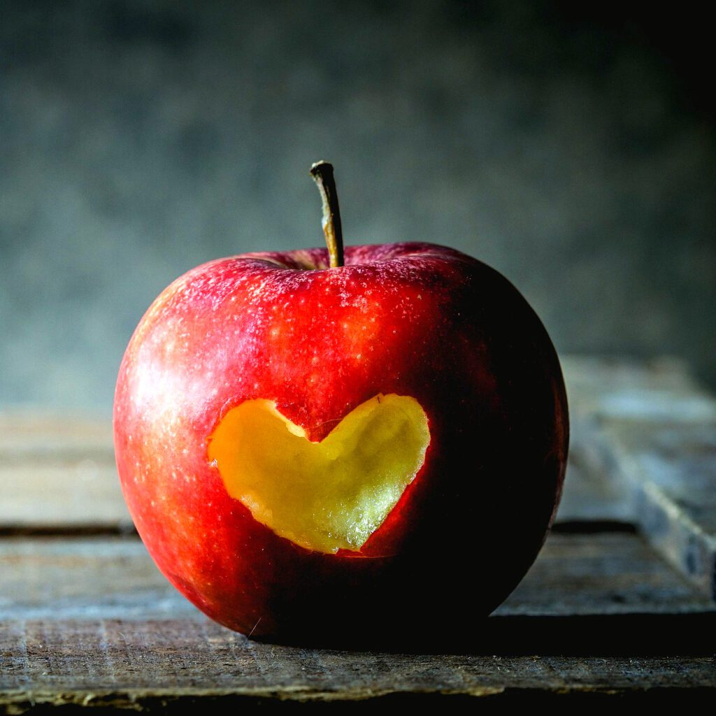 Appel met hartje