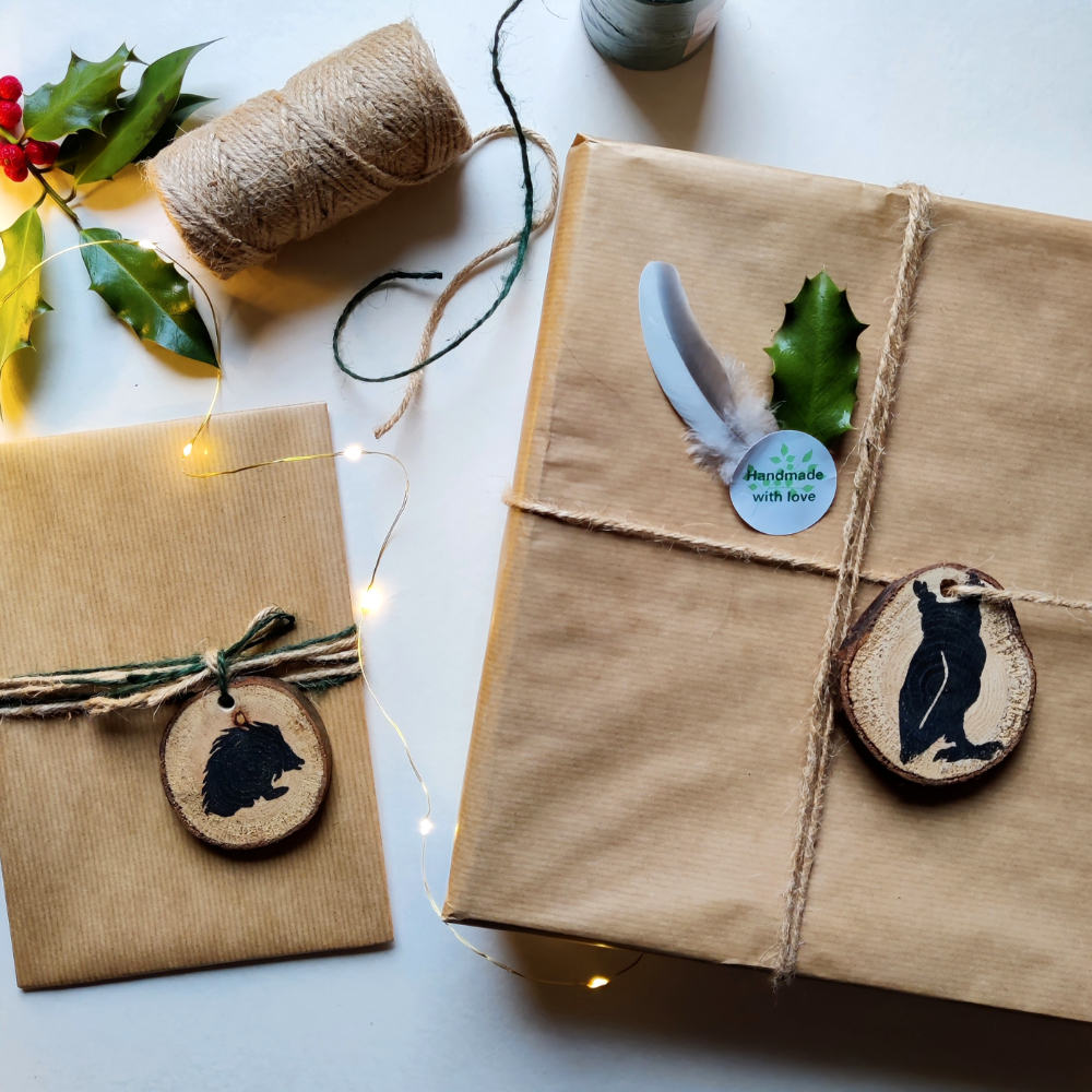 Houten cadeaulabels